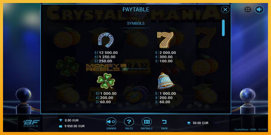 Crystal Mania automat za igre na sreću, slika 5