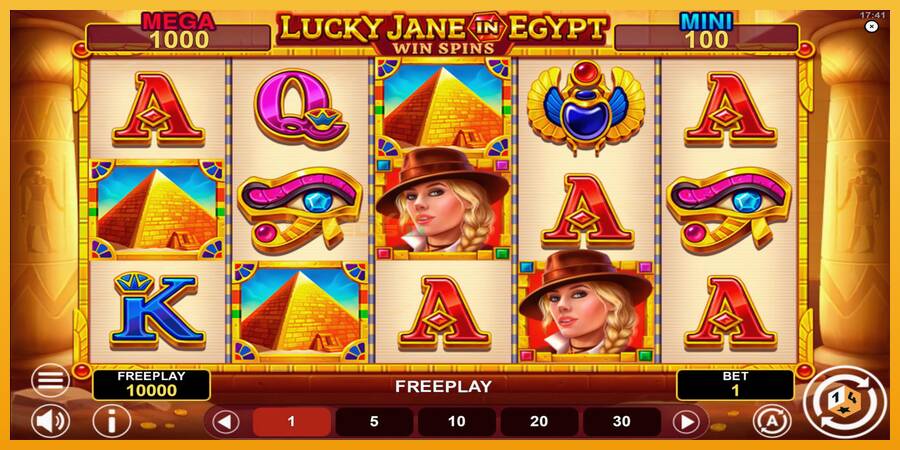 Lucky Jane in Egypt Win Spins automat za igre na sreću, slika 1