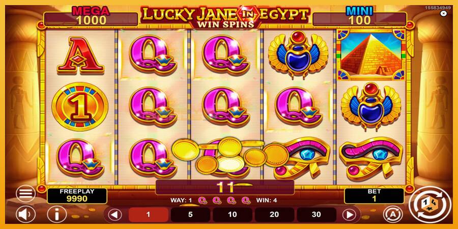 Lucky Jane in Egypt Win Spins automat za igre na sreću, slika 3