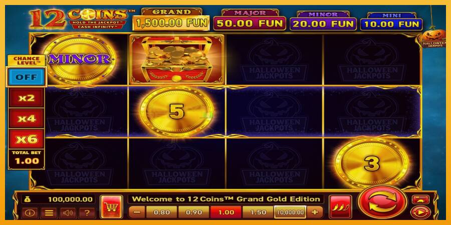 12 Coins Grand Gold Edition Halloween Jackpots automat za igre na sreću, slika 1