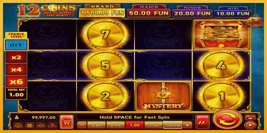 12 Coins Grand Gold Edition Halloween Jackpots automat za igre na sreću, slika 2