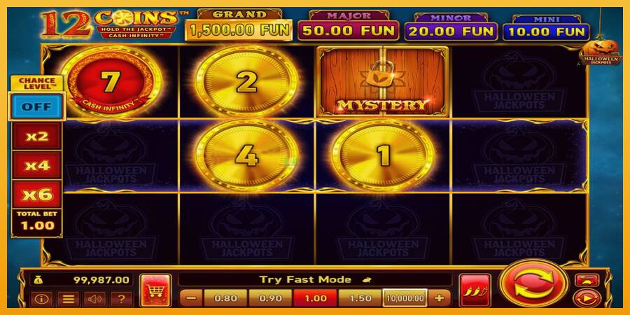 12 Coins Grand Gold Edition Halloween Jackpots automat za igre na sreću, slika 3