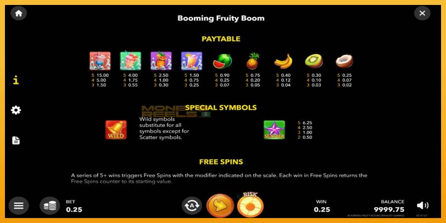 Booming Fruity Boom automat za igre na sreću, slika 5