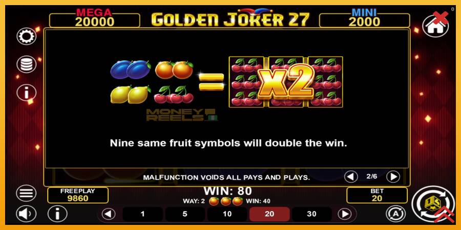 Golden Joker 27 Hold & Win automat za igre na sreću, slika 6