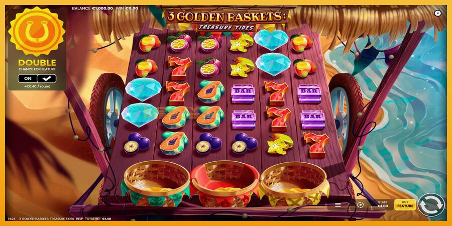 3 Golden Baskets: Treasure Tides automat za igre na sreću, slika 1