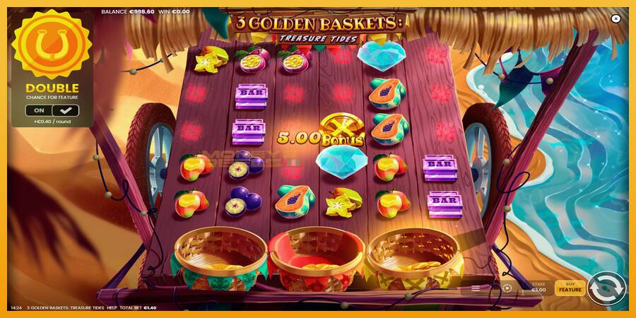 3 Golden Baskets: Treasure Tides automat za igre na sreću, slika 2