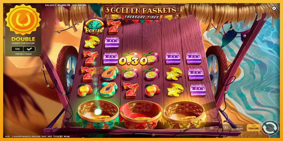 3 Golden Baskets: Treasure Tides automat za igre na sreću, slika 3