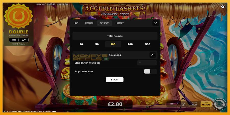 3 Golden Baskets: Treasure Tides automat za igre na sreću, slika 6