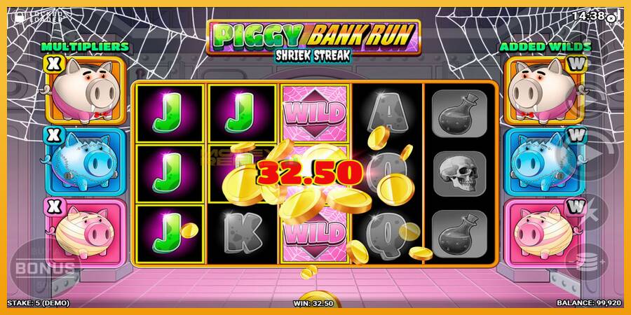 Piggy Bank Run - Shriek Streak automat za igre na sreću, slika 3